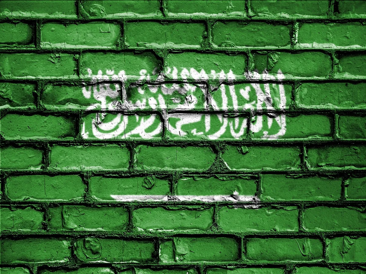 flag, banner, nation, emblem, country, national, patriotic, symbol, patriot, patriotism, wall, saudi arabia, green wall, green banner, saudi arabia, saudi arabi