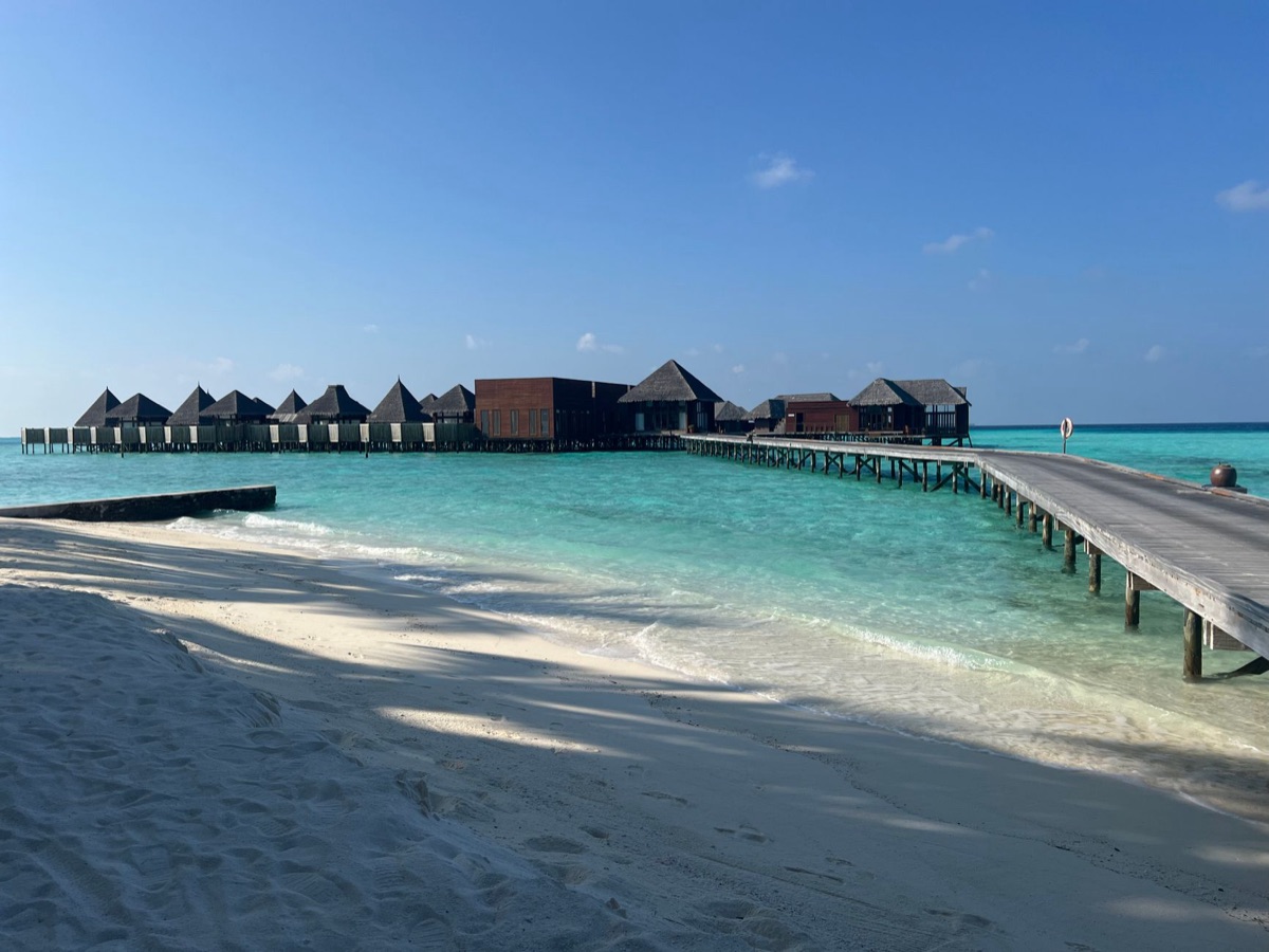 Resort maldivien avec plage privée