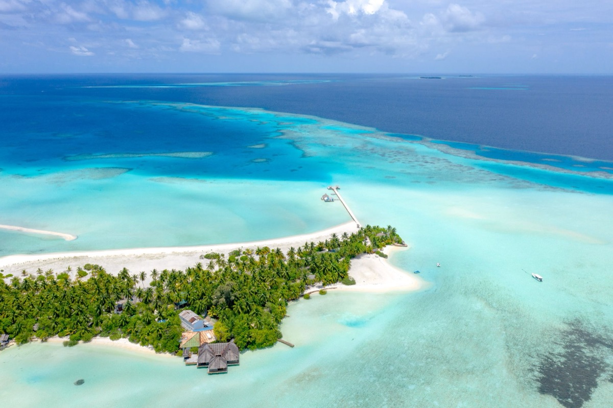 maldivian resort with private beach