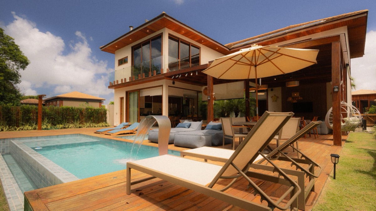 vista de villa con piscina privada