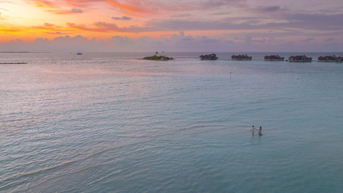 maldivian resort with private beach
