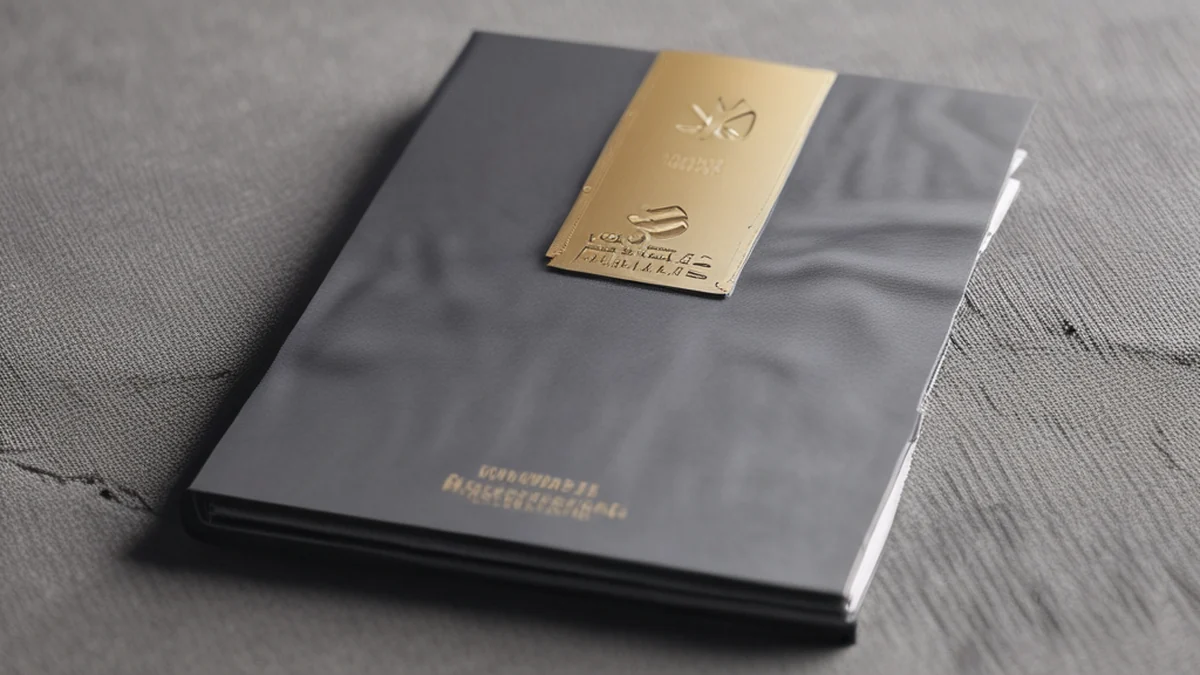 Mockup de una brochure de marca con diseño claro, logo, paleta de colores y secciones principales.