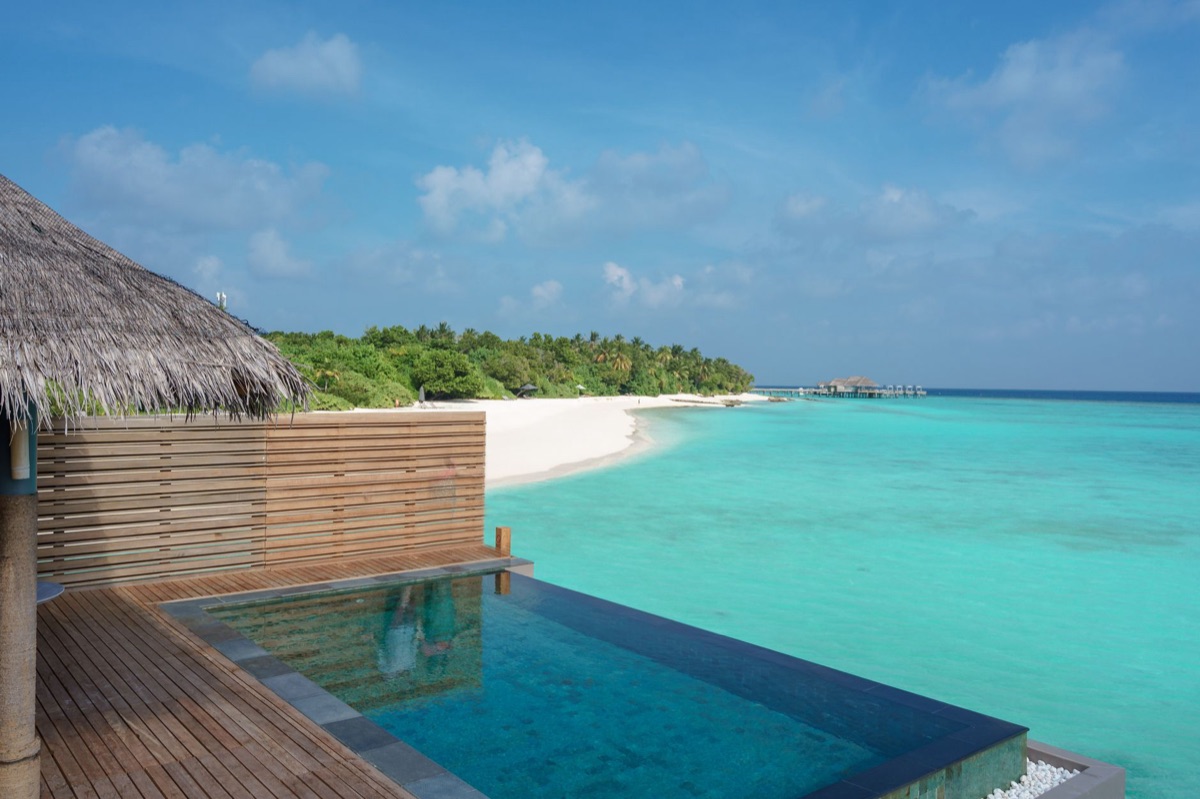 Maldivian resort with private pool
