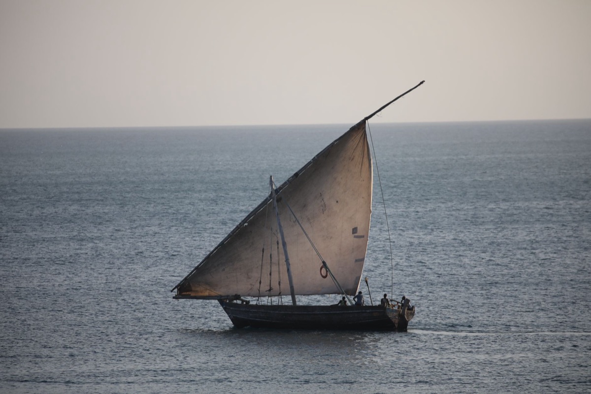 Traditional Boat in Maldivian Sea