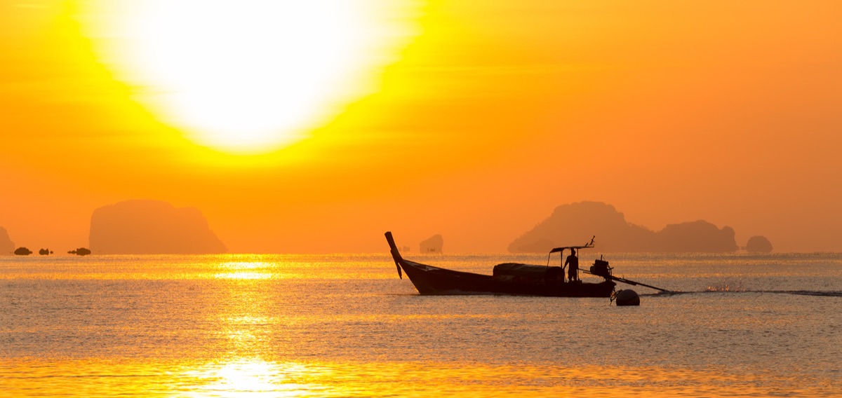 tradition boat with fisherman