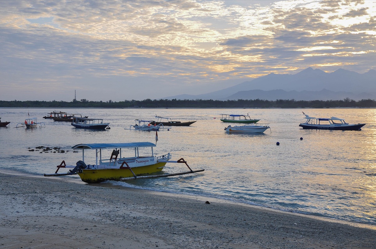 speedboat at resort