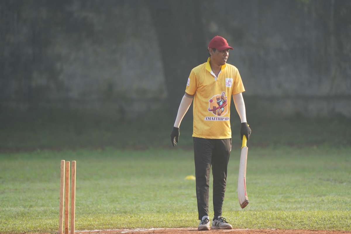 Close-up of cricket equipment used in the Maldives